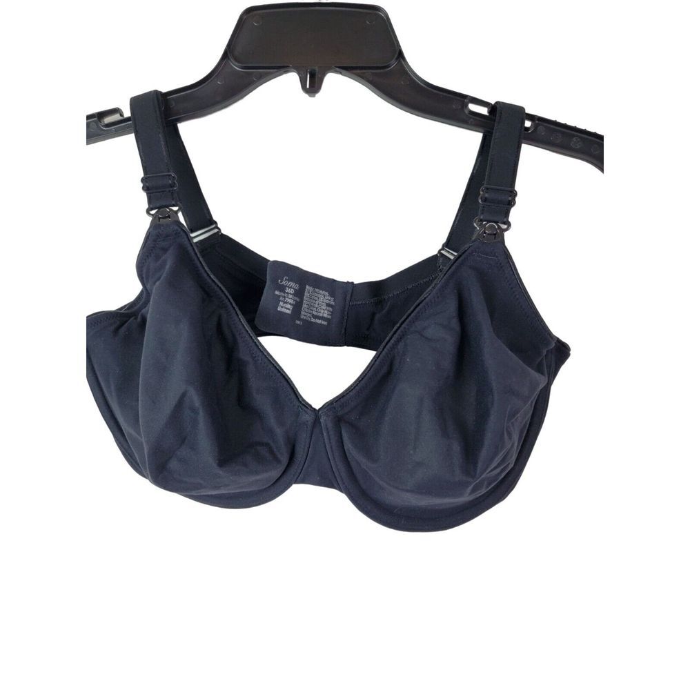 Soma Womens 36D Black Nursing‎ Bra Unlined
